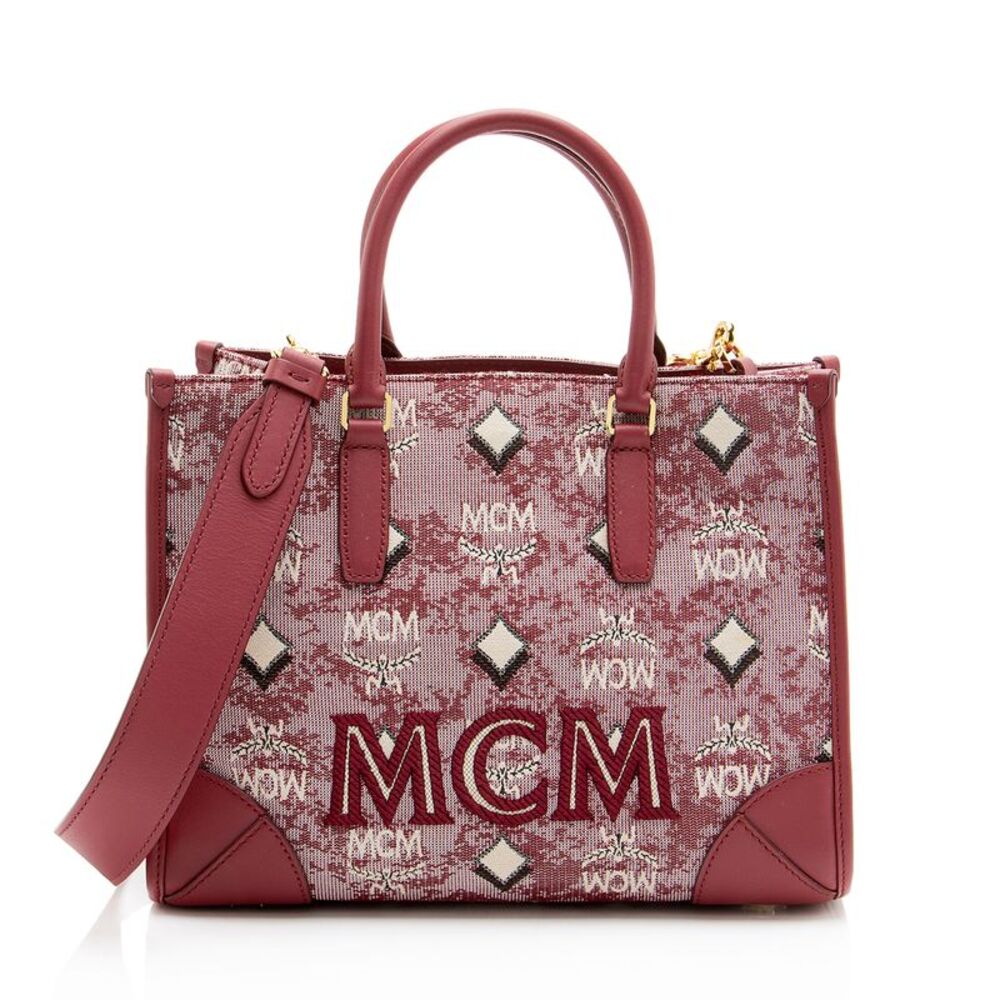 MCM Vintage Monogram Jacquard Small Tote